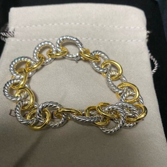 David Yurman Silver and Gold Bracelet - Picture 2 of 4